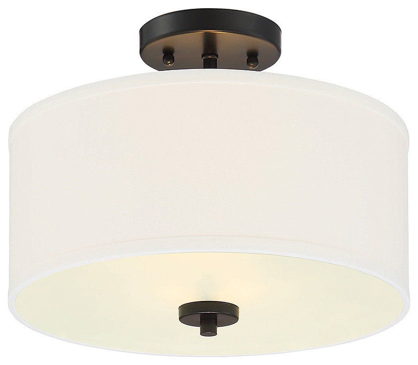 Savoy House Meridian 2 Light Semi-Flush Matte Black