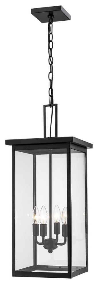 Millennium Barkeley 4-LT Outdoor Hanging Lantern 2605-PBK - Powder Coat Black