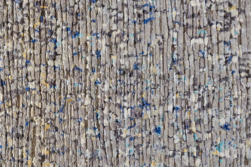 Weave & Wander Breel Contemporary Silk Shag, Gray/Multi, 2'x3'