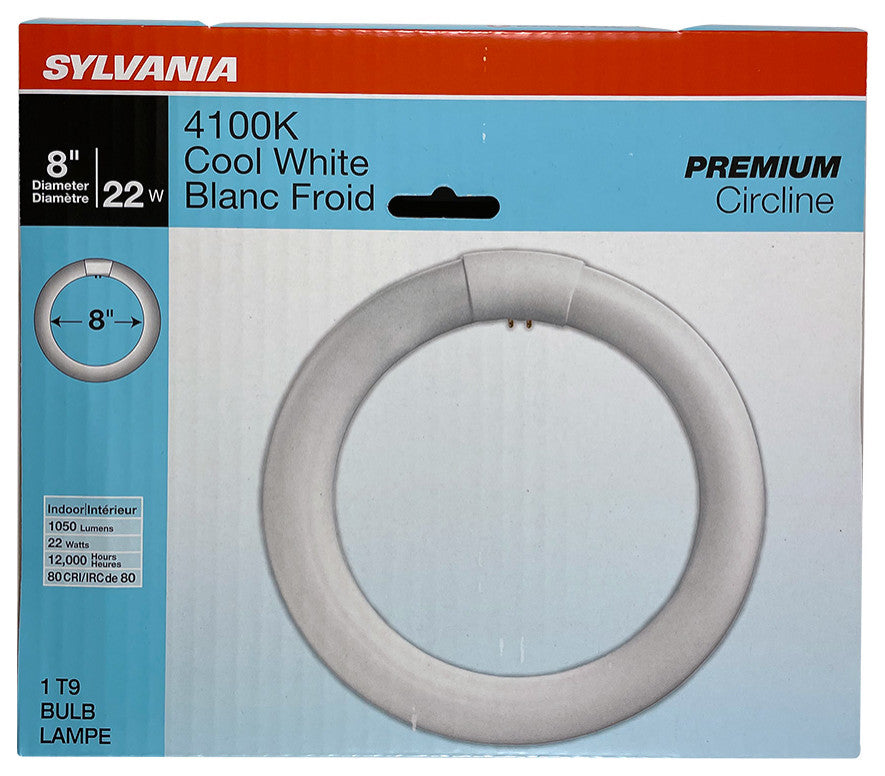 Sylvania Fc8t9 22W 8In T9 4100K Cool White 1050Lm G10q Circline Fluorescent