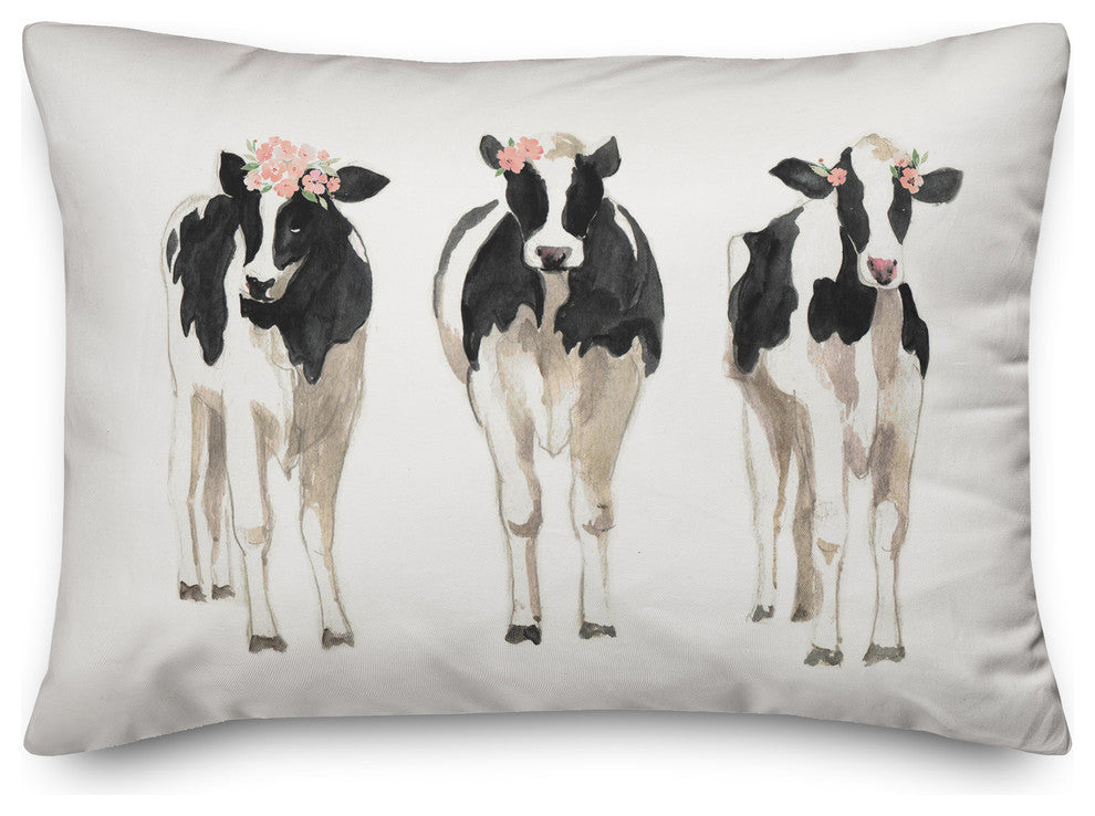 Preppy Cows 14x20 Lumbar Pillow