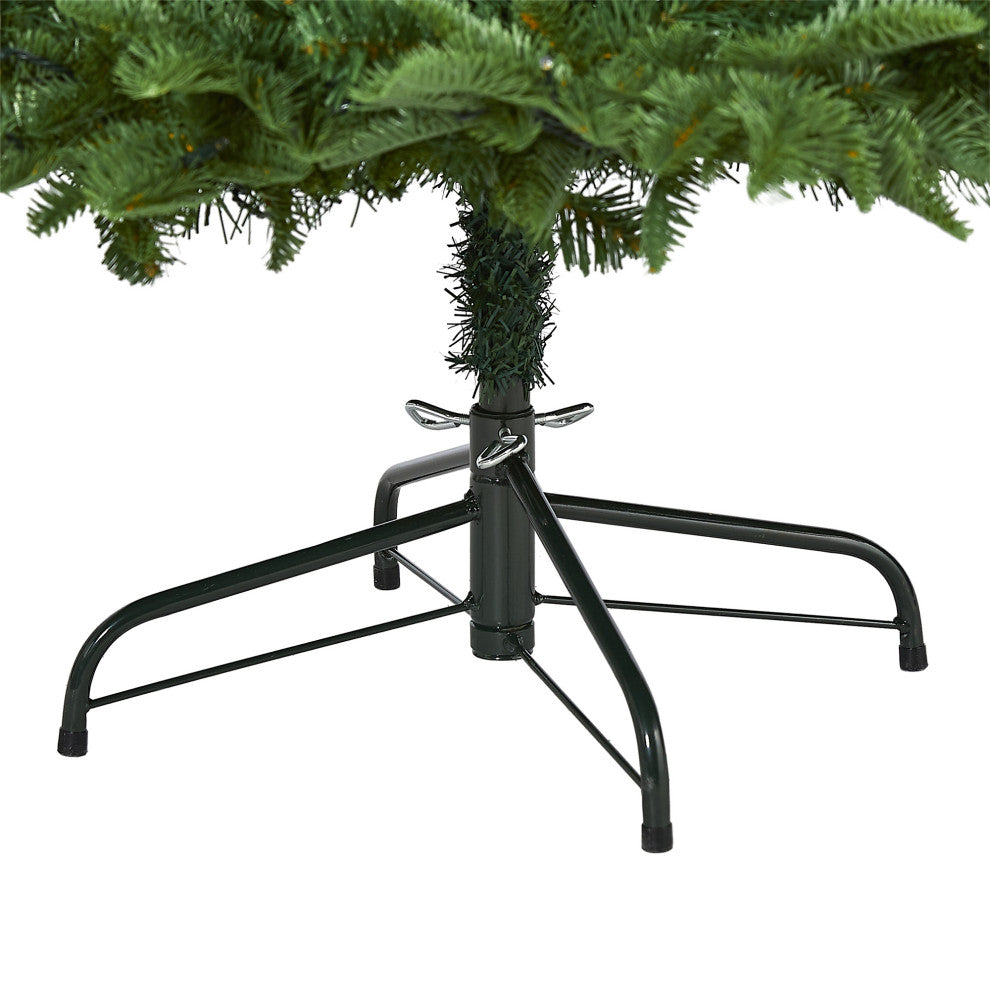 6' Wyoming Fir Faux Xmas Tree With 350 Clear Lights and 844 Bendable Branches