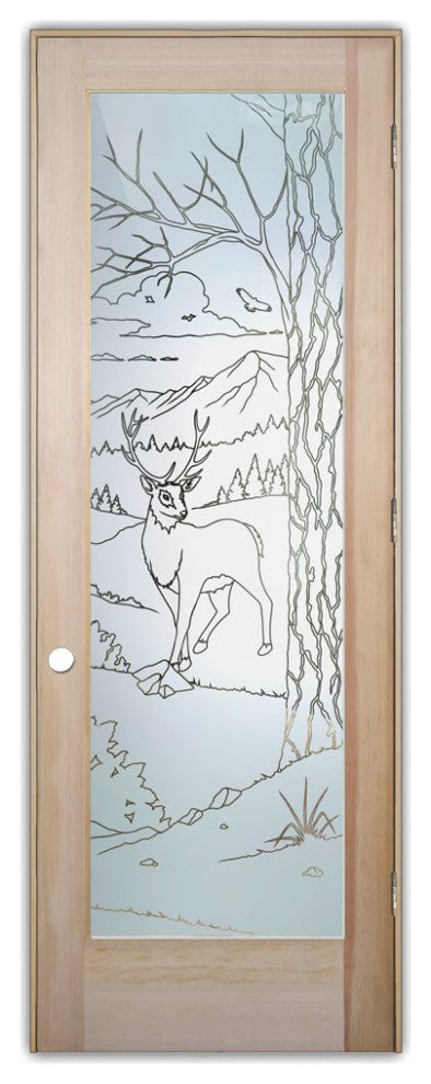 Interior Prehung Door or Interior Slab Door - Wandering White Tail - Douglas...