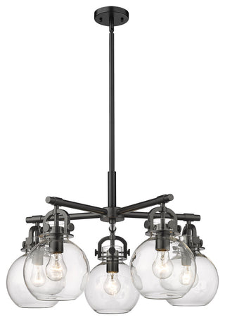 Innovations Newton Sphere 5 26" Chandelier Matte Black