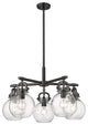 Innovations Newton Sphere 5 26" Chandelier Matte Black