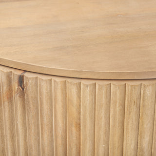 Close-up of fluted wood panel; not a full product image.