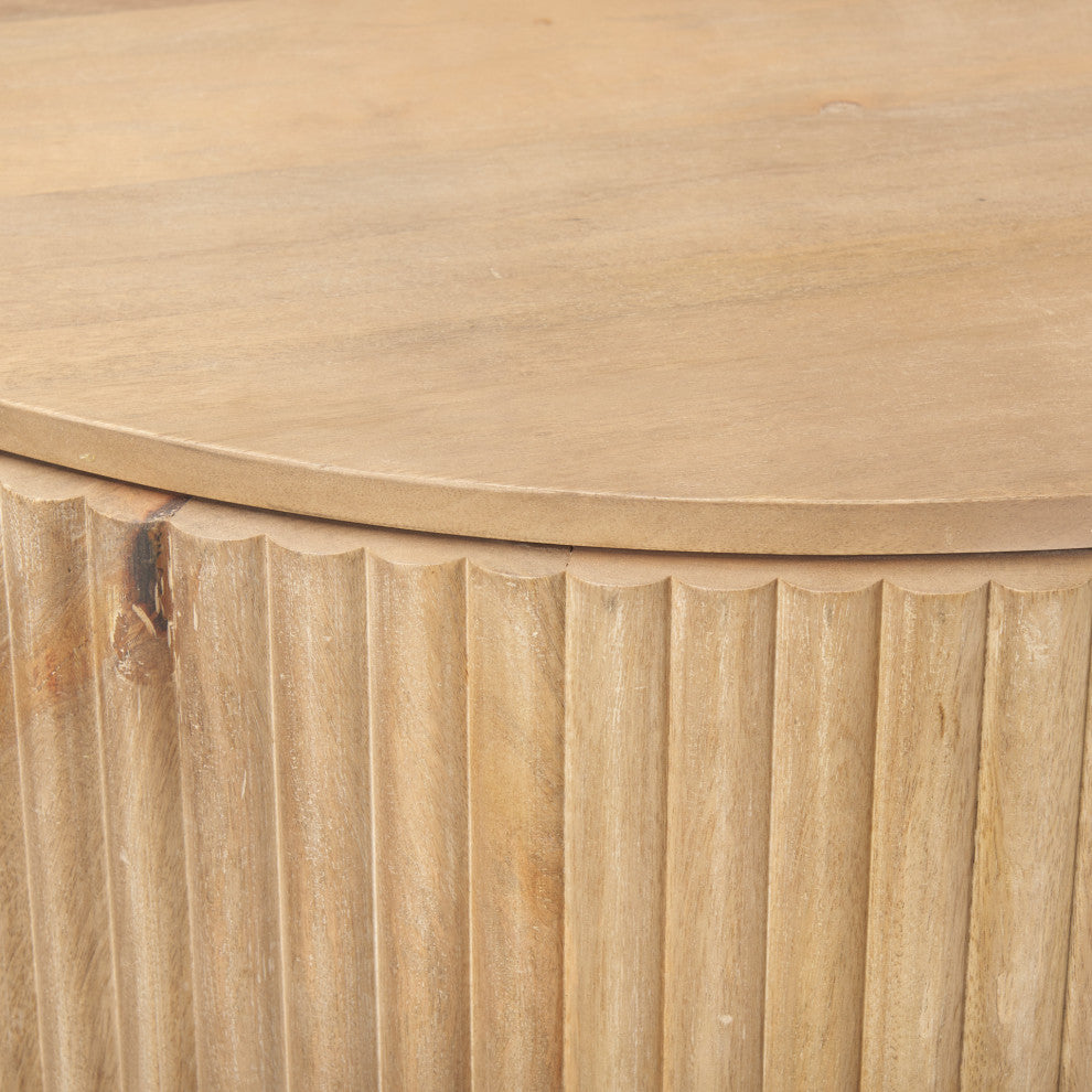 Close-up of fluted wood panel; not a full product image.