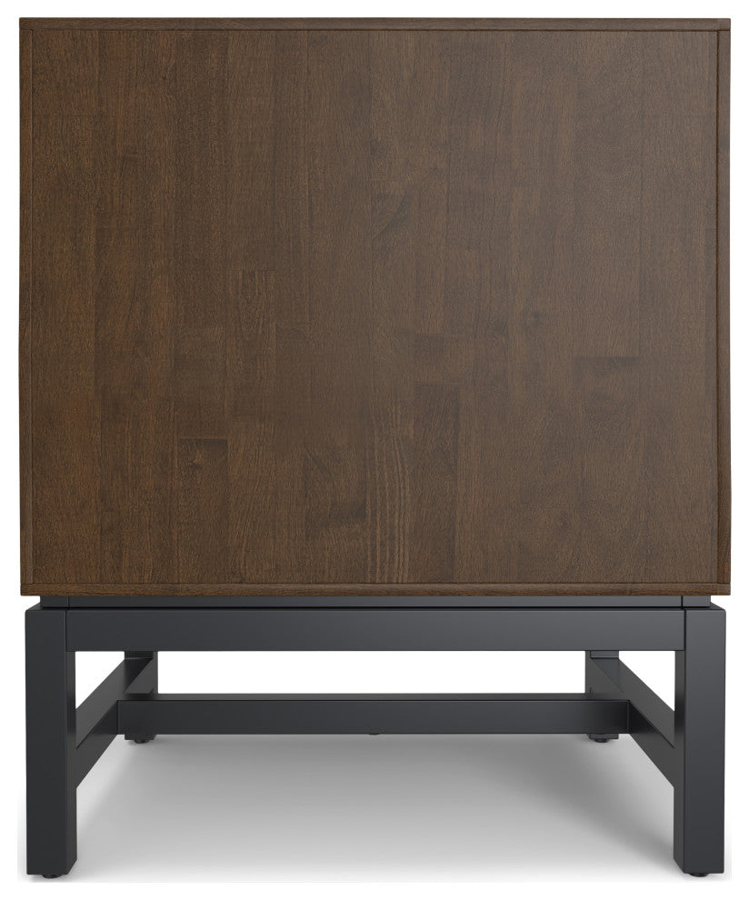 Banting Solid Hardwood Mid Century Nightstand, Walnut Brown