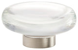 Amerock BP36652 Glacio 1-3/4 Inch Mushroom Cabinet Knob - Crystal / Satin