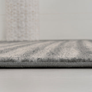 Khalil Modern Berber Stripe Gray/Cream 4 ft. x 6 ft. Area Rug