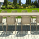 Air Extension Dining Set 11-Piece Taupe