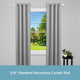 KenneyÂ® Mae 5/8" Standard Decorative Window Curtain Rod, Satin Nickel, 28-48
