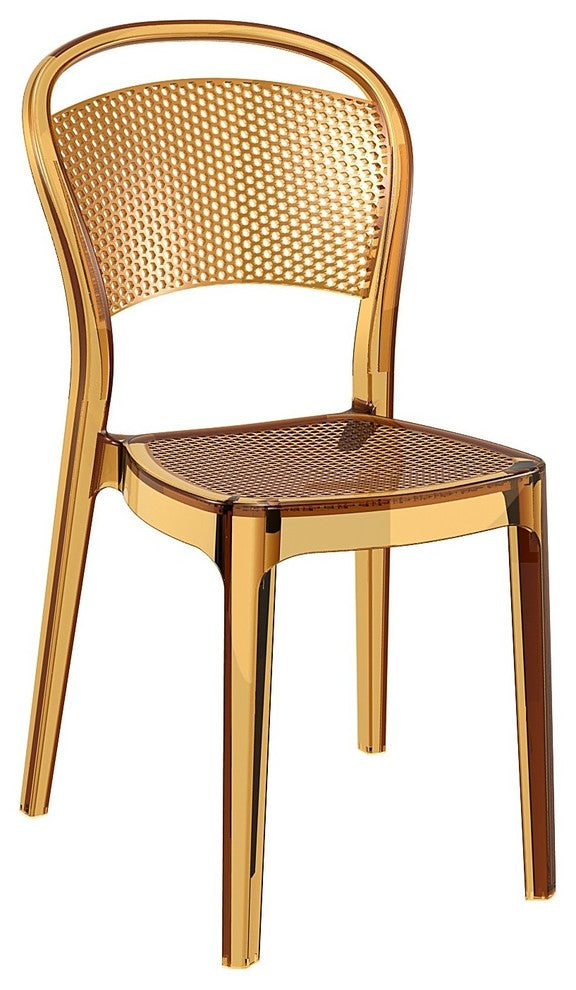 Compamia Bee Dining Chairs, Set of 2, Transparent Amber