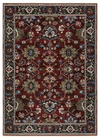 Oriental Weavers Hastings HA03V Floral Rug, Red, 5'3"x7'6"