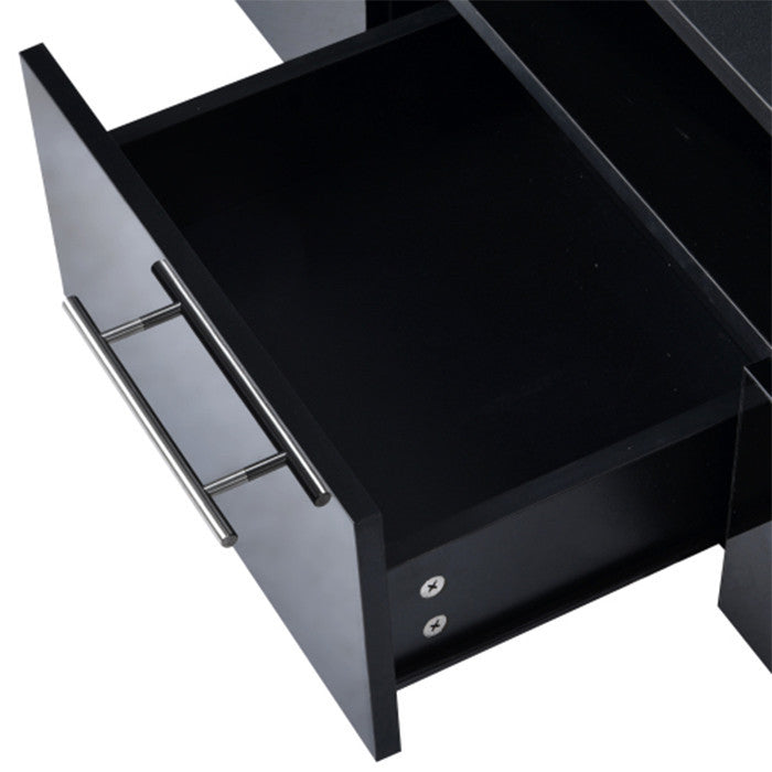 Universal Entertainment Center black modern TV benches