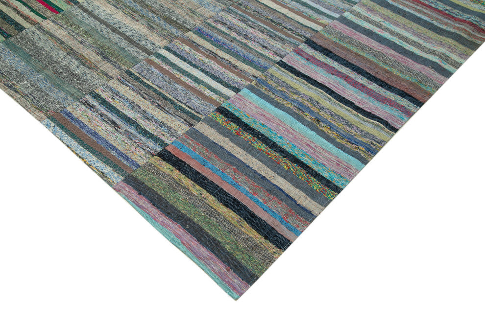 Rug N Carpet - Handmade Turkish 7' 7'' x 10' 9'' Rustic Patchwork Kilim Rug