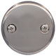 Black 1.5" Tubular Pull & Drain Bath Waste In Satin Nickel, Satin Nickel White