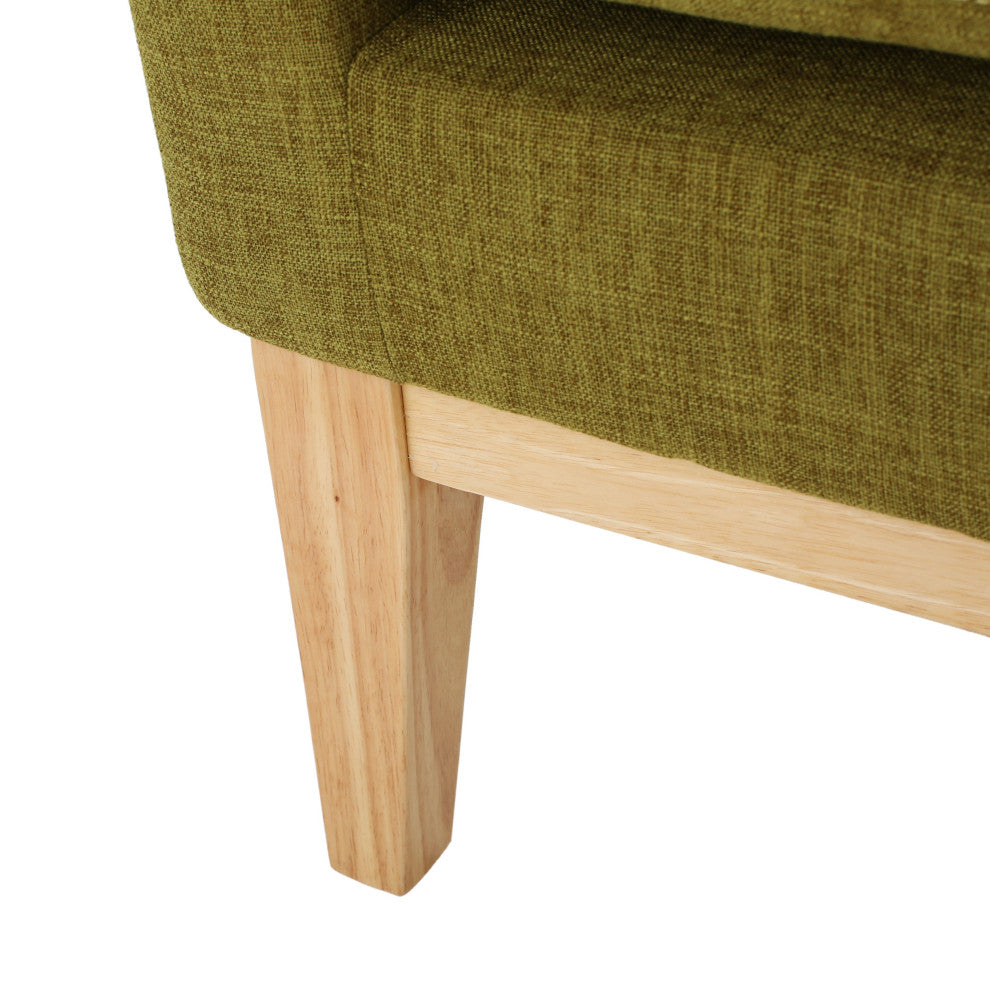 GDF Studio Kronen Mid Century Design Fabric Accent Chair, Green