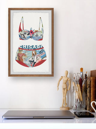 "Perfect Beach Look" Framed Painting Print, 8x12