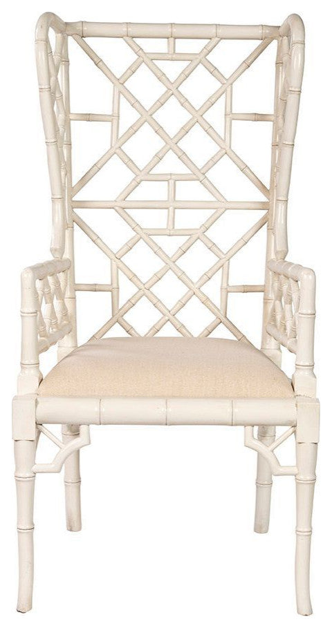 Regency Mahogany Wingback Chair, Neutral