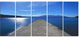 "Elba Island Pier And Capanne Mountain" Landscape Wall Art, 5 Panels, 60"x28"