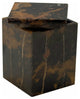 Myrtus Collection Black and Gold Marble Cannister, Black and Brown