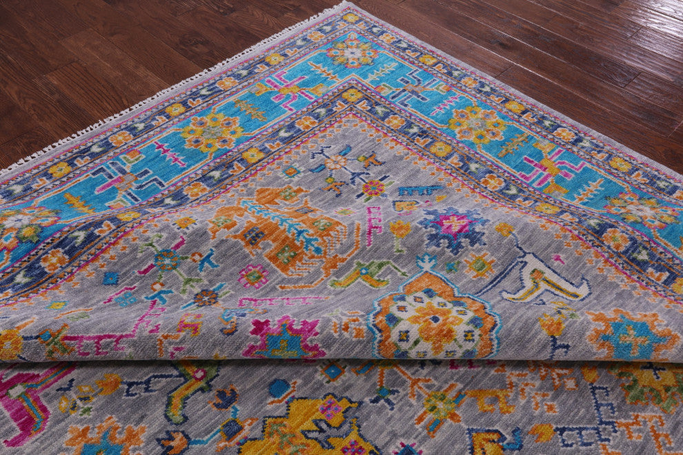 Turkish Oushak Handmade Wool Rug 9' 2" X 11' 11" - Q14996