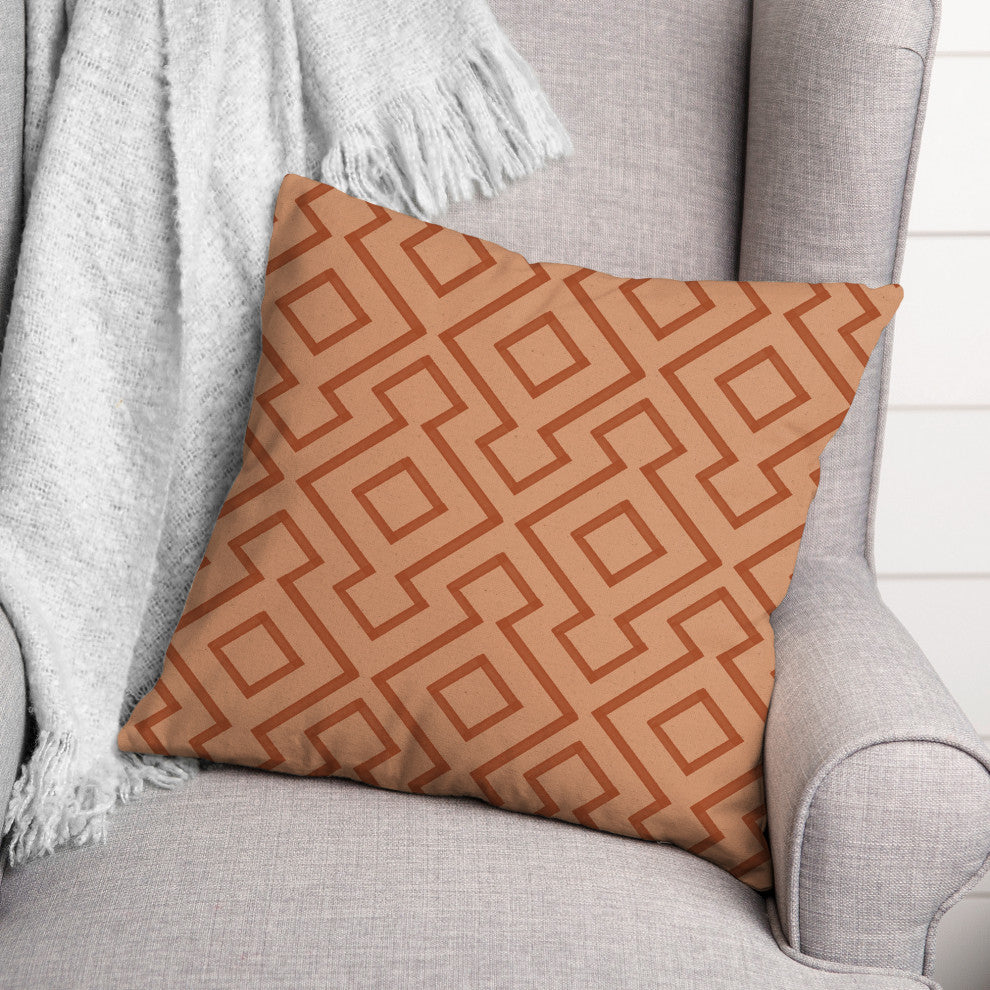Terracotta Diamond 18x18 Spun Poly Pillow