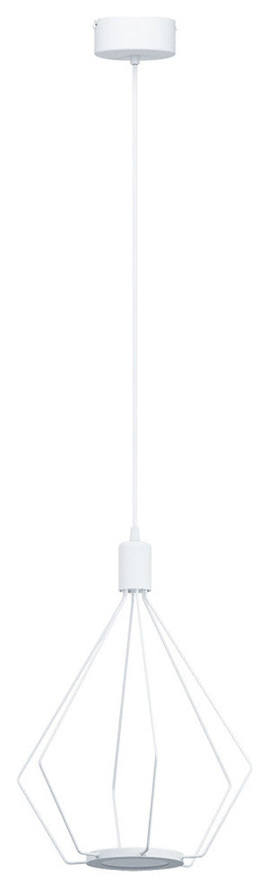 Eglo 8.7w Led Pendant W/ Geometric Shape & White Finish - 39319A