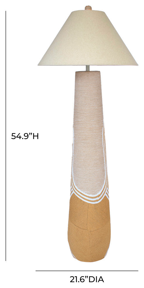 Harlee Natural Woven Floor Lamp