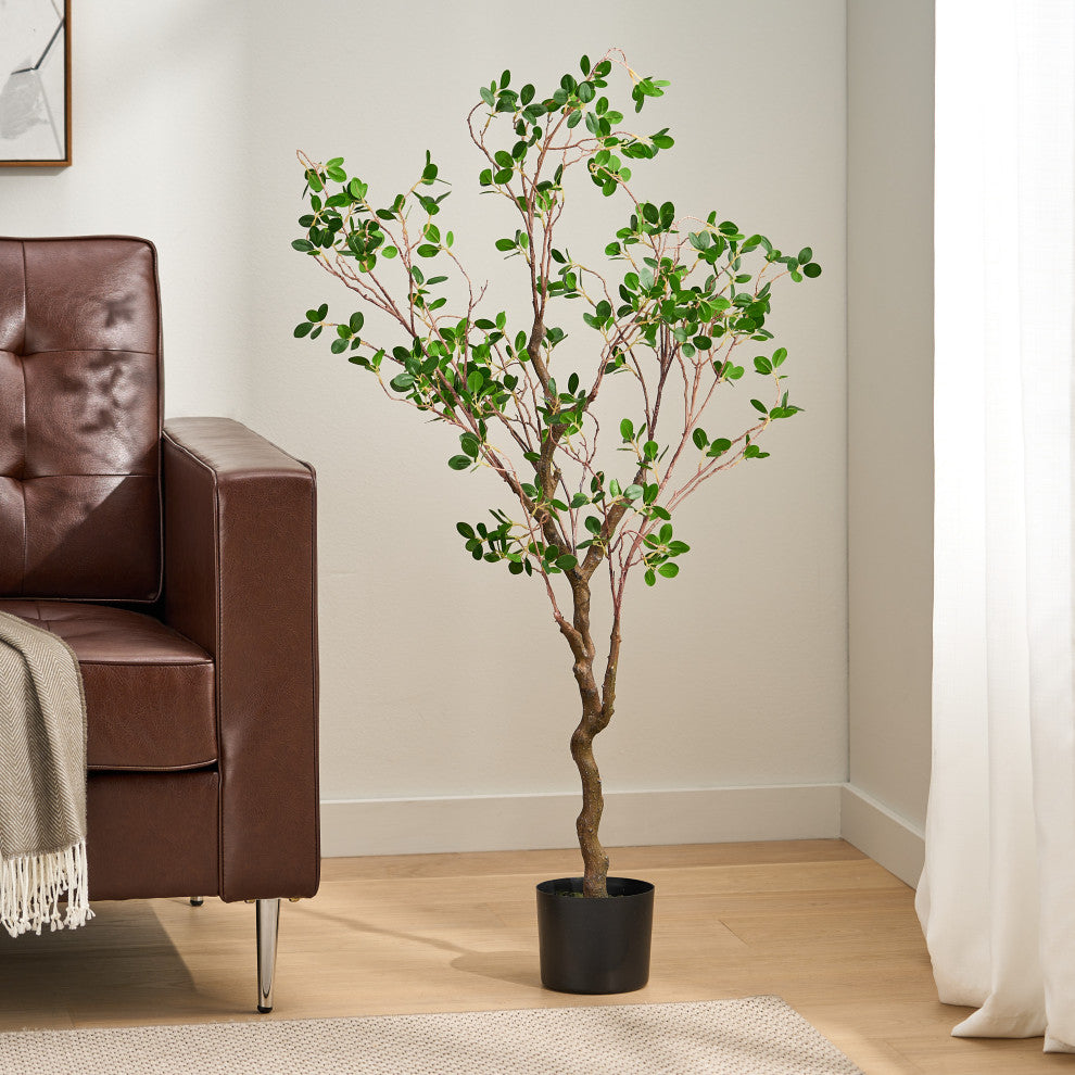Willey Artificial Leaf Tree, Green, 18wx14.5dx47h