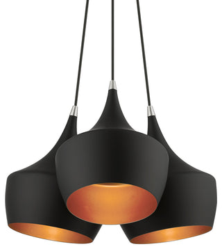 Livex Lighting 3 Light Black Cluster Pendant
