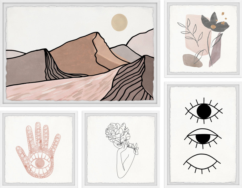 A River Flows Pentaptych, 5-Piece Set