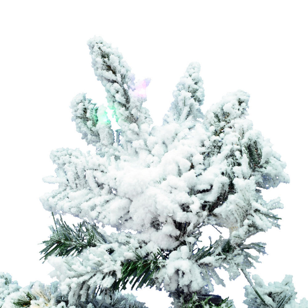 Vickerman A895082Led 9' Flocked Utica Christmas Tree, Multi-Colored Lights