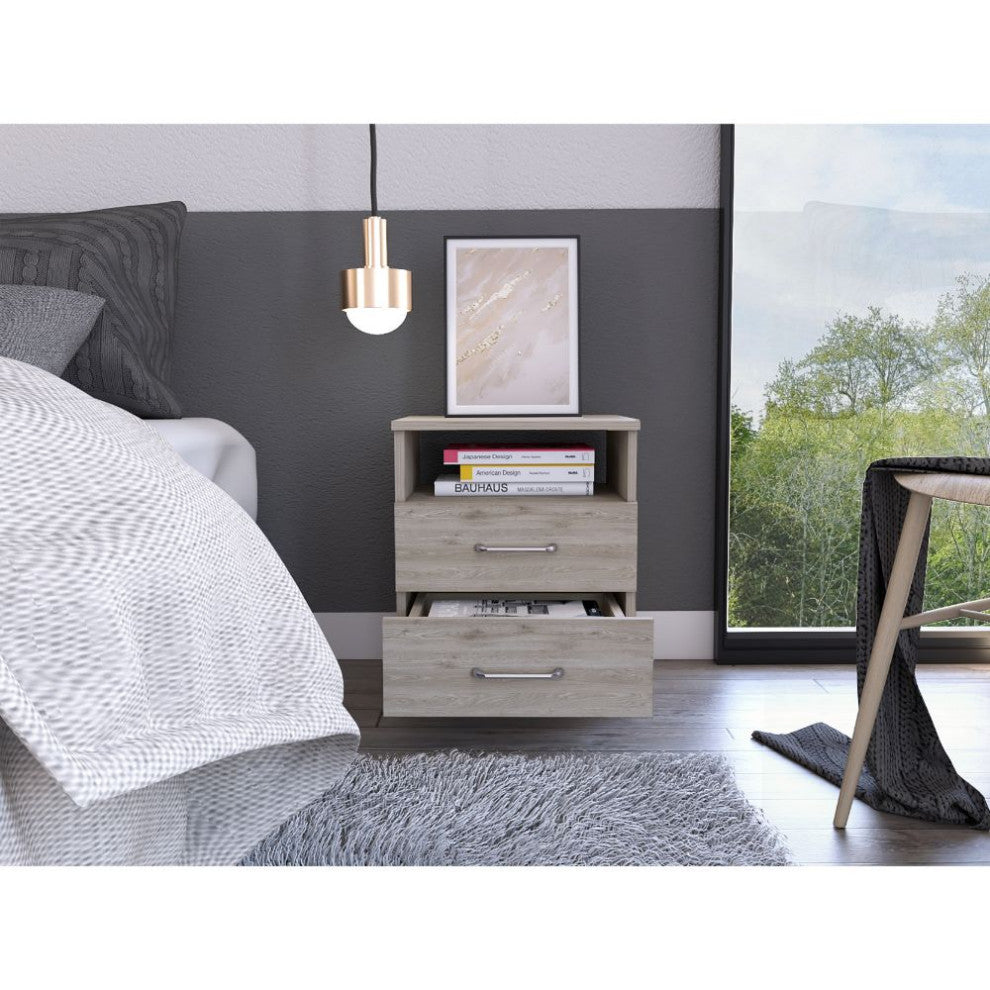 Oklahoma Night Stand, Light Gray