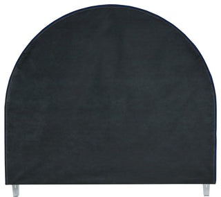 Rainbow Velvet Upholstered Bed, Navy, Full