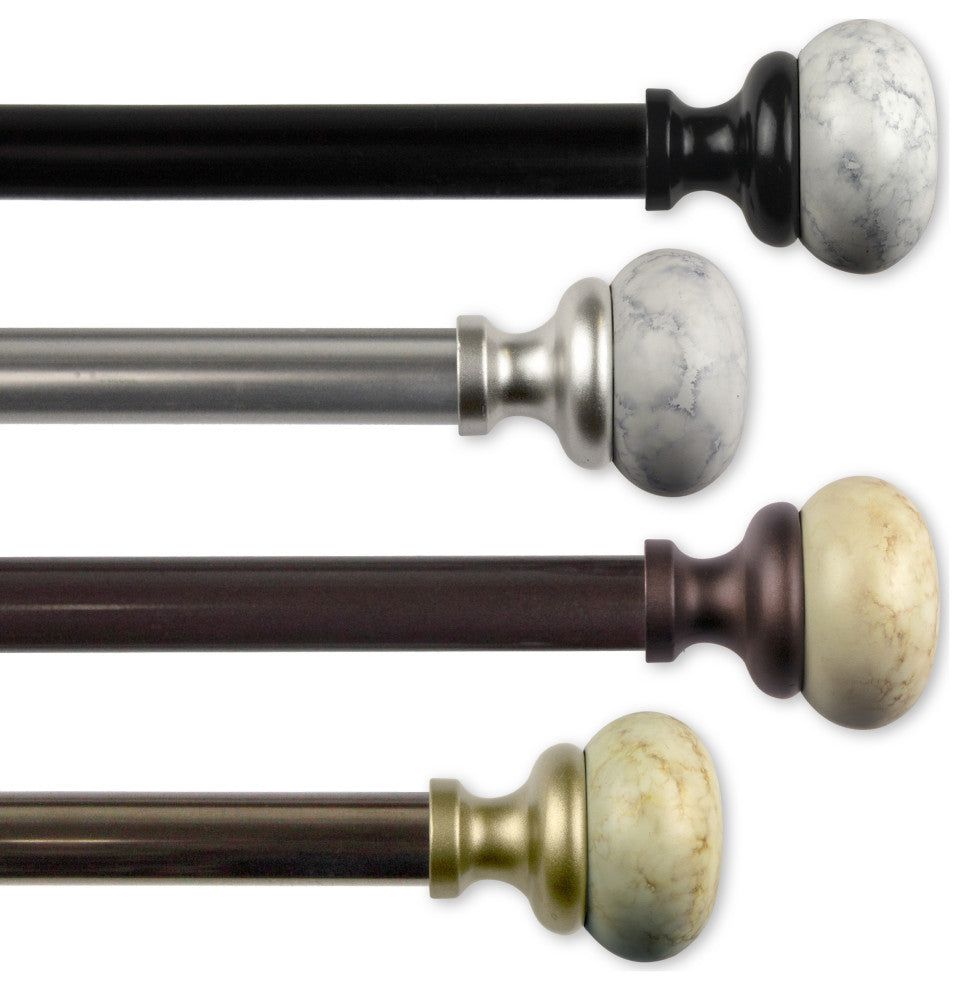 Creola 13/16" Curtain Rod, Cocoa, 120-170"