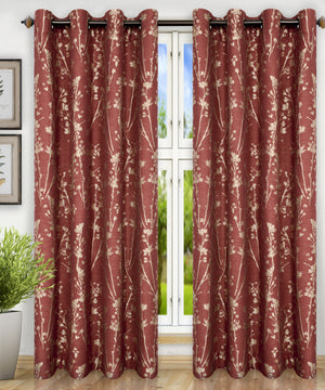 Meadow Lined Grommet Panel, Cardinal, 50"x84"