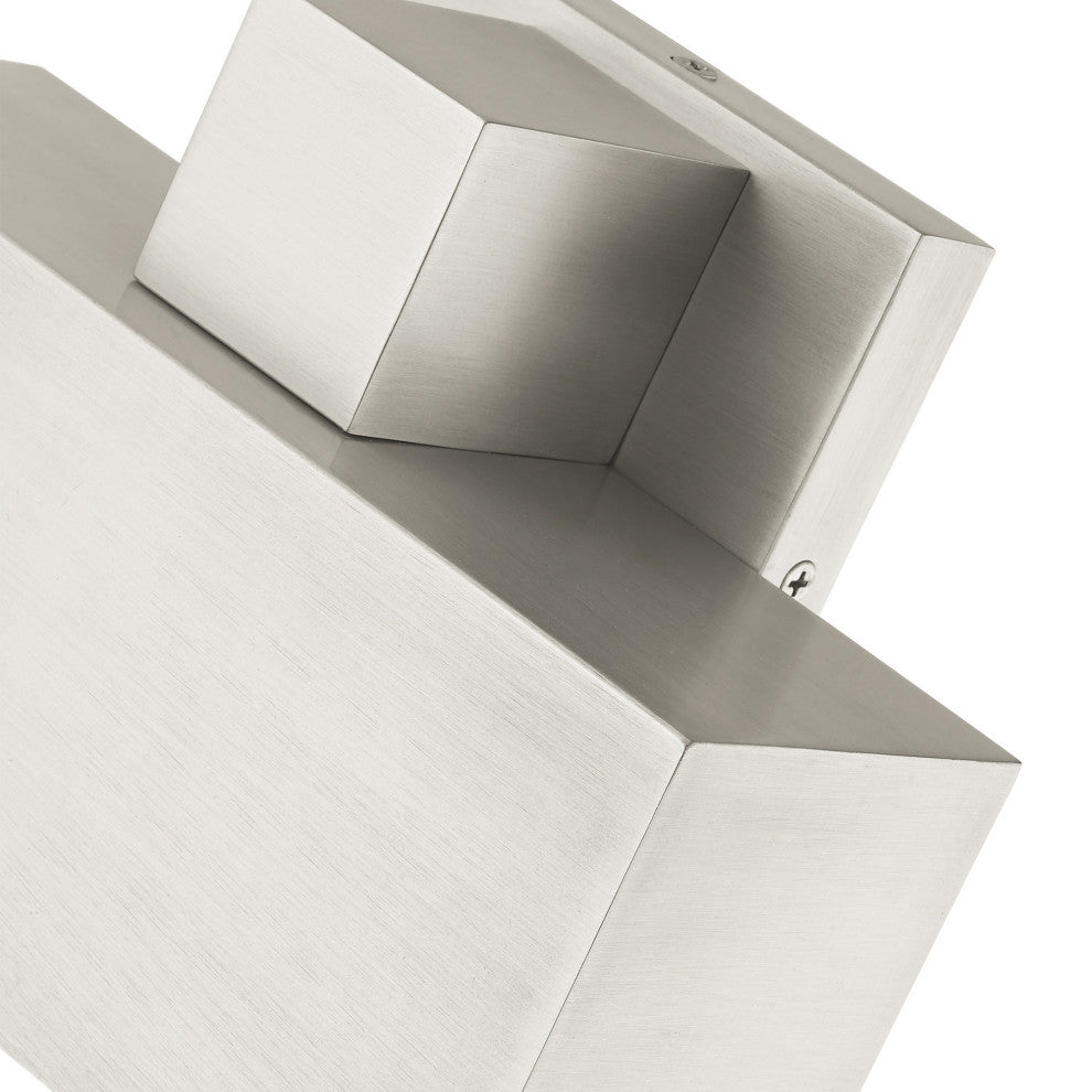 Brushed Nickel Contemporary, Refined Outdoor Wall Sconce