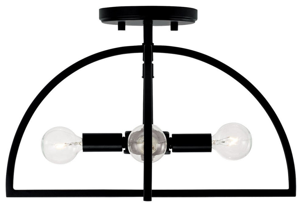 HomePlace Lighting Lawson 4-Light Semi-Flush 248841MB Matte Black
