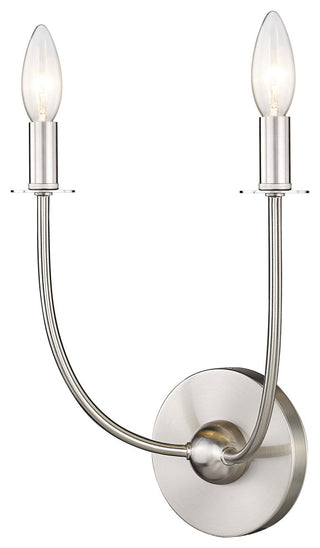Z-LITE 2-Light Wall Sconce, Brushed Nickel