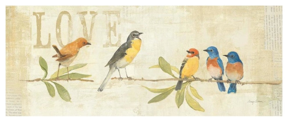 "Adoration of the Magpie Panel I" Digital Paper Print by Avery Tillmon, 77"x32"