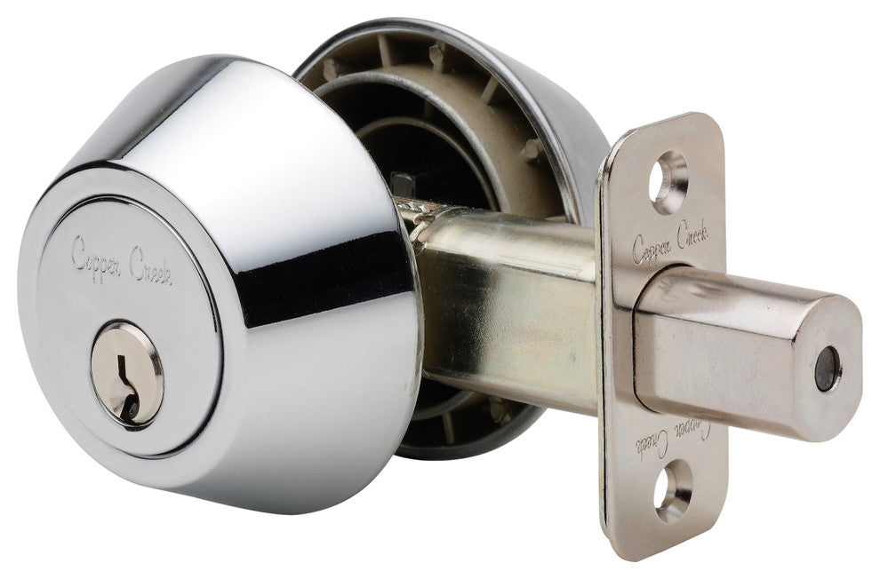 Double Cylinder Deadbolt, Polished Stainless