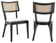 Caledonia Wood Dining Chair Set of 2, Black White
