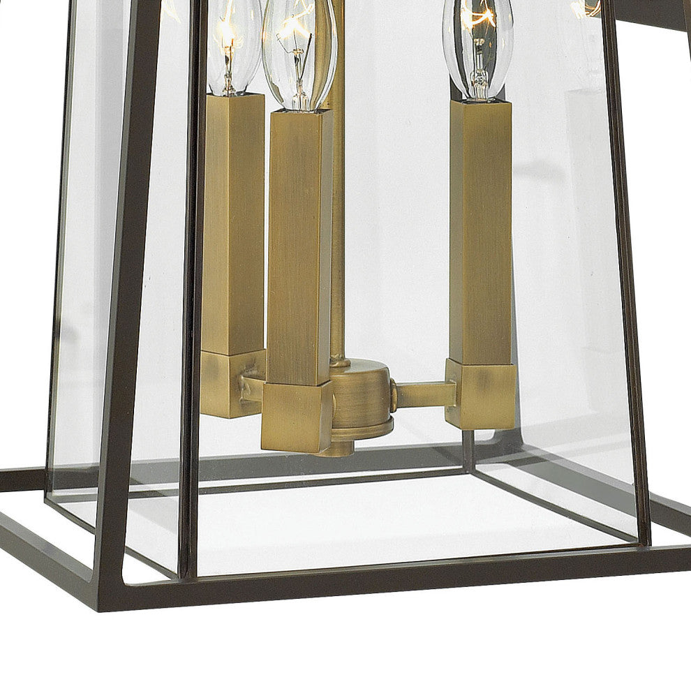 Hinkley Walker Medium Wall Mount Lantern, Buckeye Bronze