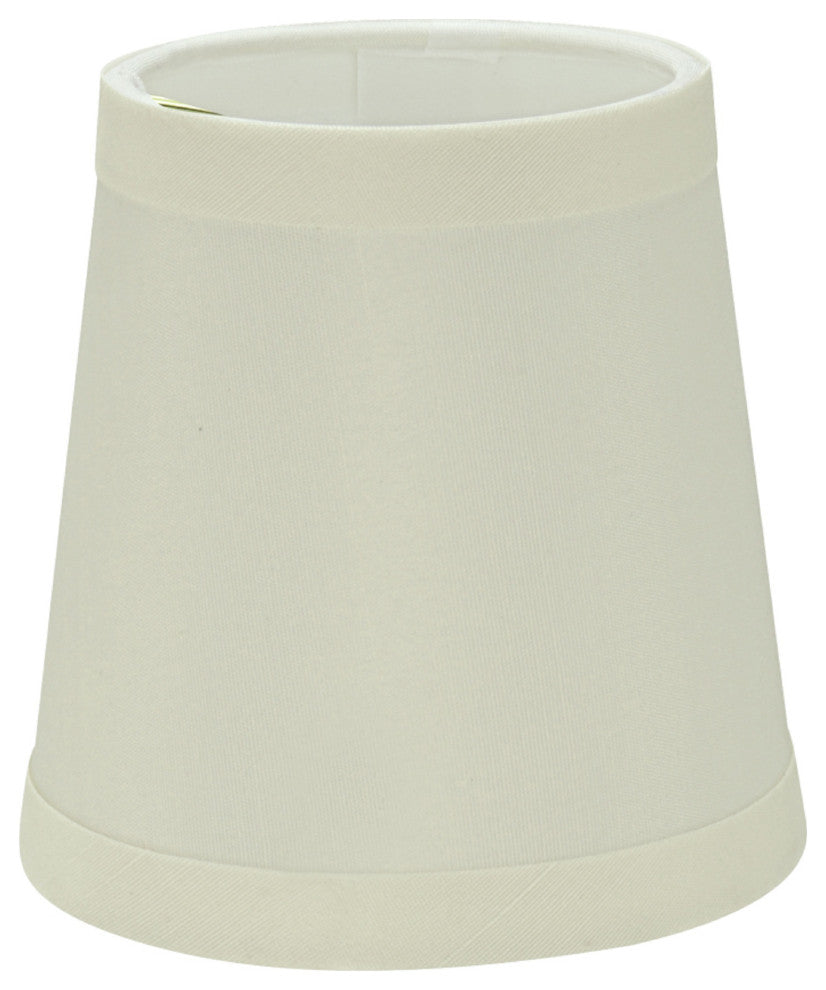 Aspen Creative 32717-X Hardback Empire Clip-On Lamp Shade Off White 3" x 4" x 4"