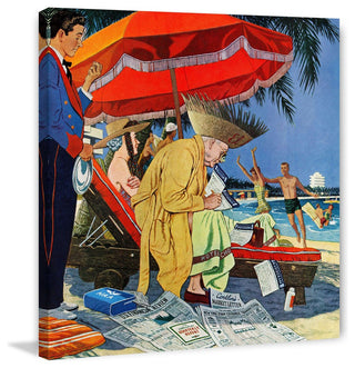 "Business at the Beach" Print on Canvas by James Williamson