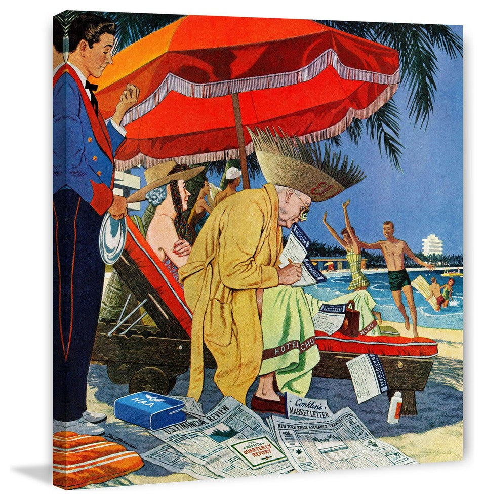 "Business at the Beach" Print on Canvas by James Williamson