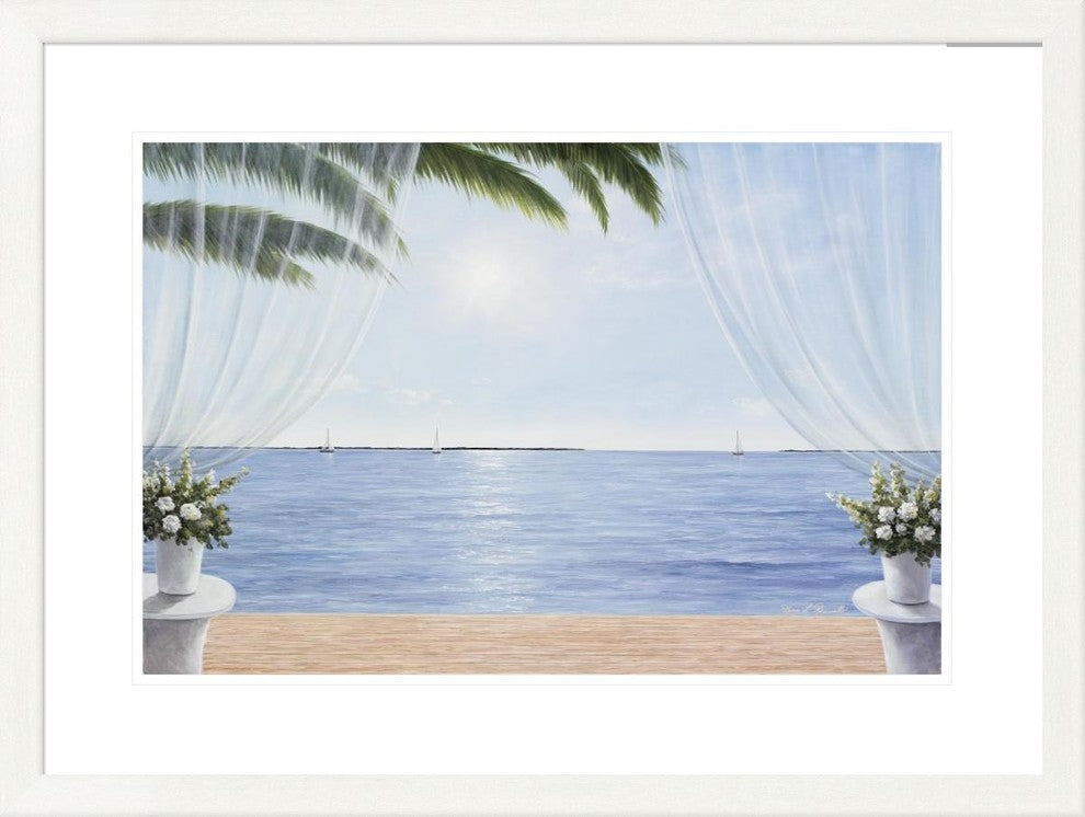 "My Blue Heaven" Framed Digital Print by Diane Romanello, 33x25"