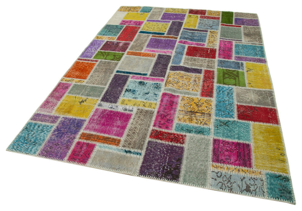 Rug N Carpet - Hand-Knotted Oriental 5' 8" x 8' 4" Unique Patchwork Area Rug